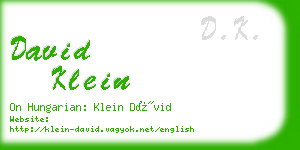 david klein business card